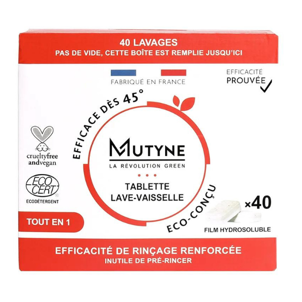 Mutyne -- Tablette lave-vaisselle tout en 1 - x 40 tablettes