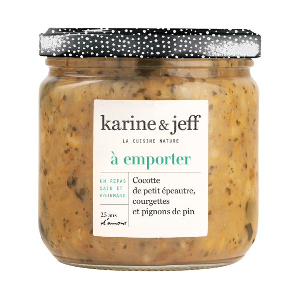 Cocotte de petit épeautre courgettes et pignons de pin - 1