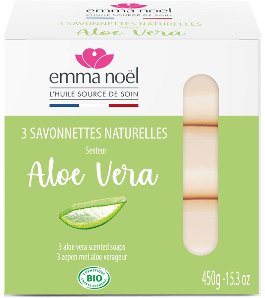 Emma Noël -- Savonnettes aloe vera bio - 3 x 150 g