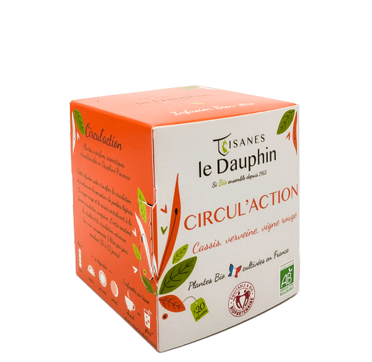 Tisanes Le Dauphin -- Infusion bio circul'action origine france - 20 infusettes