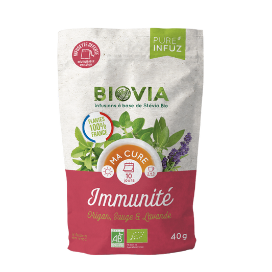 Biovia -- Tisane immunité à la stévia bio - 40 g